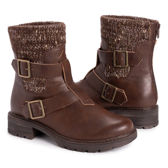Women's Lukees by Muk Luks Logger Quebec Ankle Boot - Brown - 11 - NWT - Picture 1 of 1